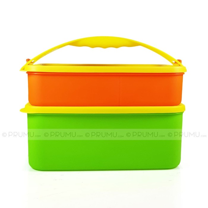 Rantang Susun Plastik - Rantang 2 Susun - Rantang Plastik Susun - Plastic Lunch box - Okaya 1S1M