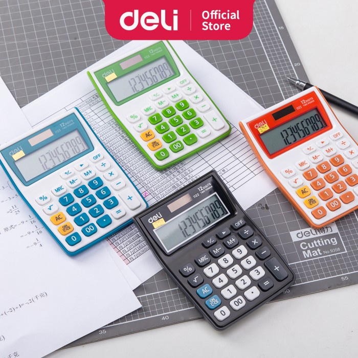 

CODE744 DELI Calculator 12-digit [E1122] - Kalkulator kantor 12 digit