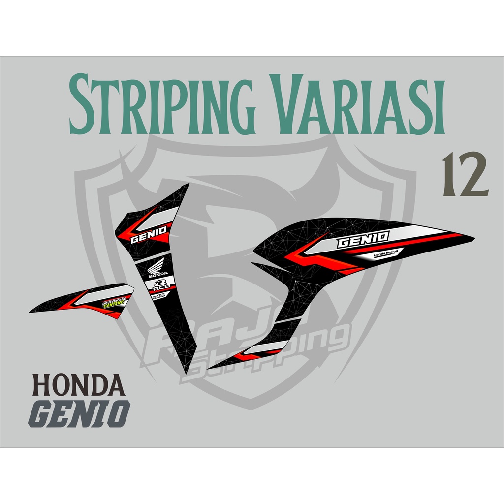 Striping Variasi Custom - Stiker / Sticker motor - HONDA GENIO Kode 12