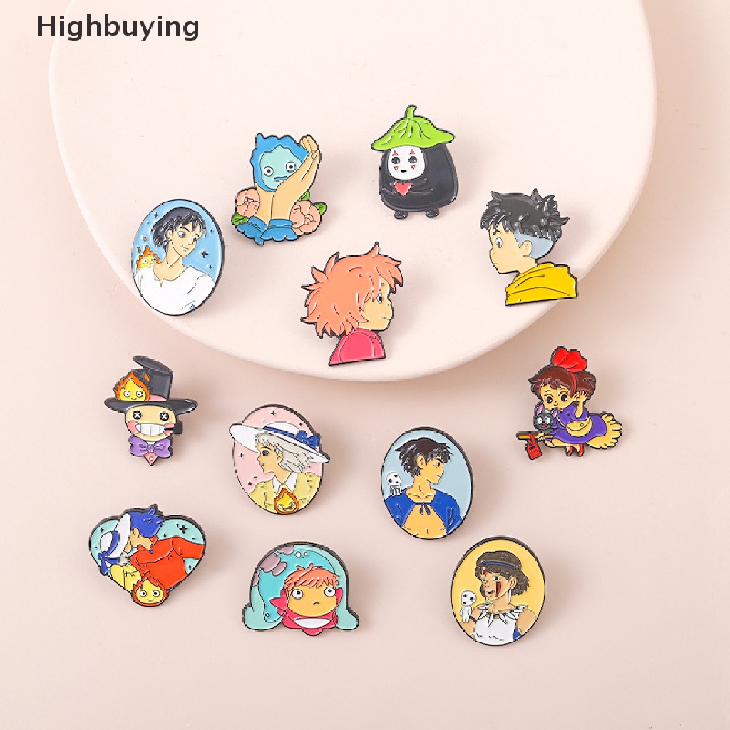 Hbid Bros Pin Enamel Desain Kartun Film Howl Sofia Ashitaka San Ponyo Sosuke