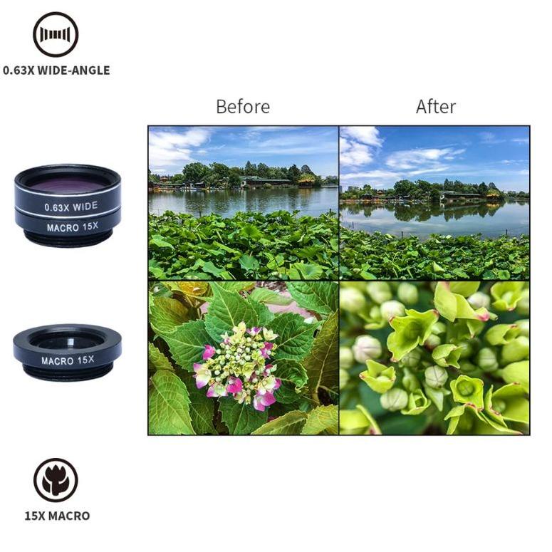COD Lensa Hp Universal HD Wide Makro Telephoto Fisheye CPL [KODE 2605]-5