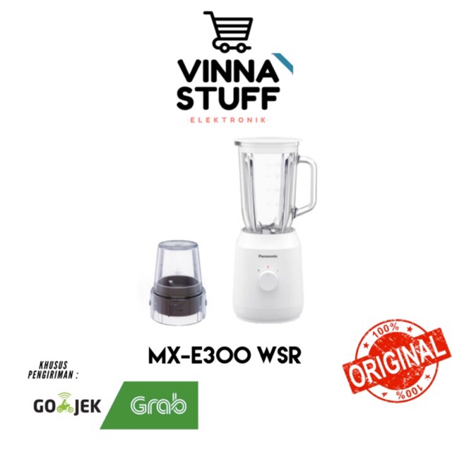 Blender Panasonic MX-E300 WSR Plastik - Pelumat Penggiling