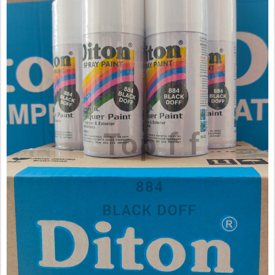 pilox cat semprot diton *884 BLACK DOFF/HITAM DOFF* 150cc
