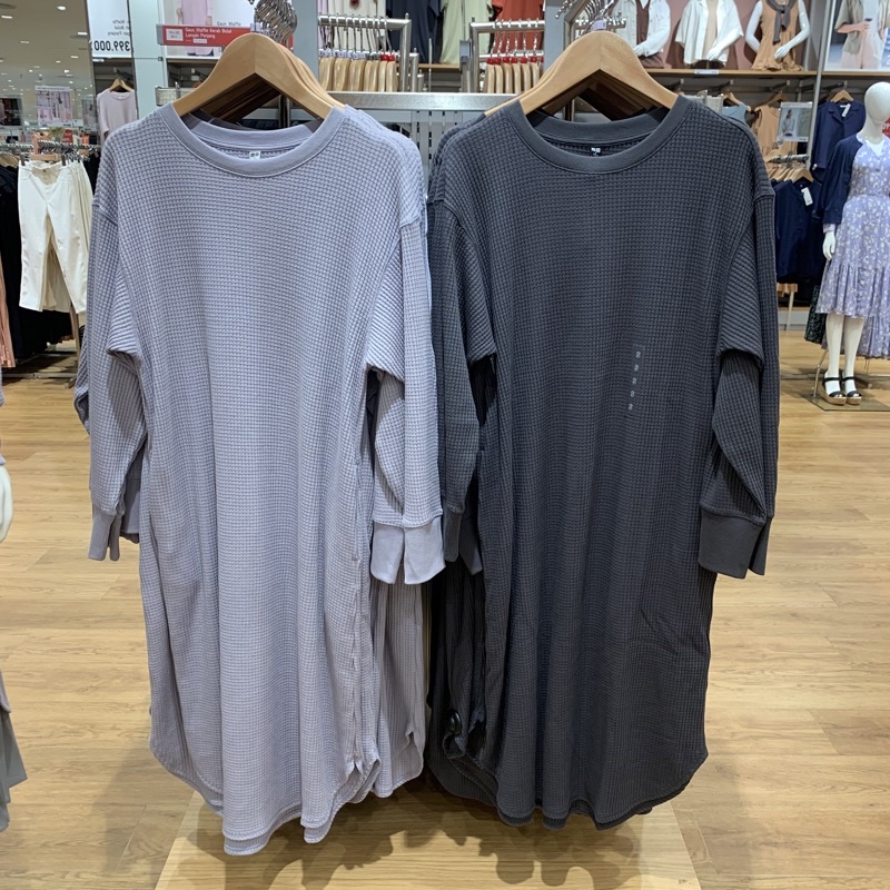 Gaun Waffle Uniqlo Sale