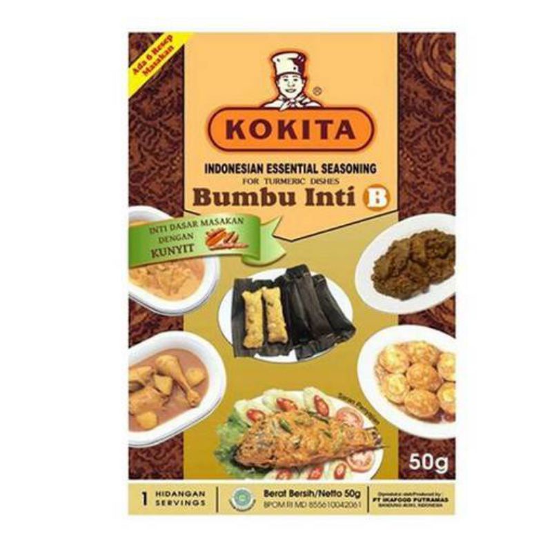 

Kokita - Bumbu Inti B Bumbu Kunyit 50gr Merah Kekuningan