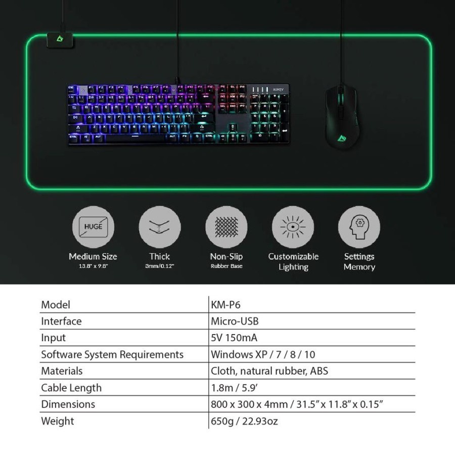 Mouse Pad Aukey KM-P6