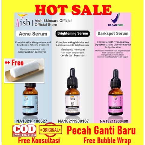AISH SERUM - Acne / Brightening / Darkspot Korean Serum ORIGINAL 100% - Asih serum Serum Korea
