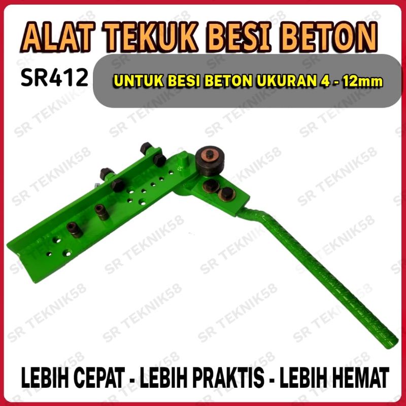 Alat tekuk besi beton begel manual bar bender pleser (SR 412)