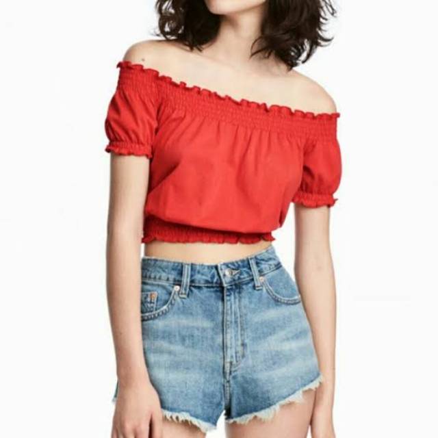 H*M SABRINA CROP TOP