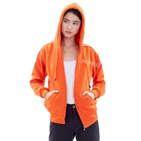 JAKET HOODIE POLOS ZIPPER MARUN XRZ-003AA POLOS JAKET POLOS M L XL XXL PRIA WANITA JHONS12