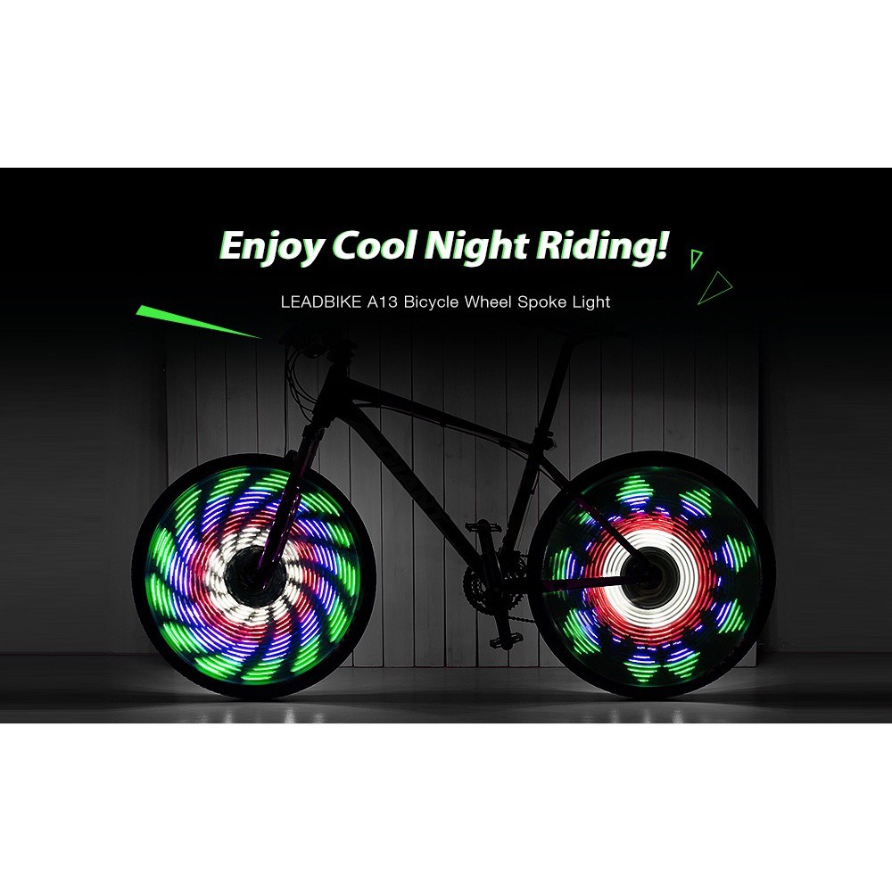 LEADBIKE, Lampu Jari sepeda A13 Waterproof Bicycle Wheel Spoke Light Sport/Jari-Jari Sepeda