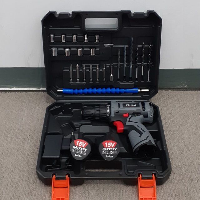 Bor Baterei Bor Cordless Bor Drill 15v UCHIHA