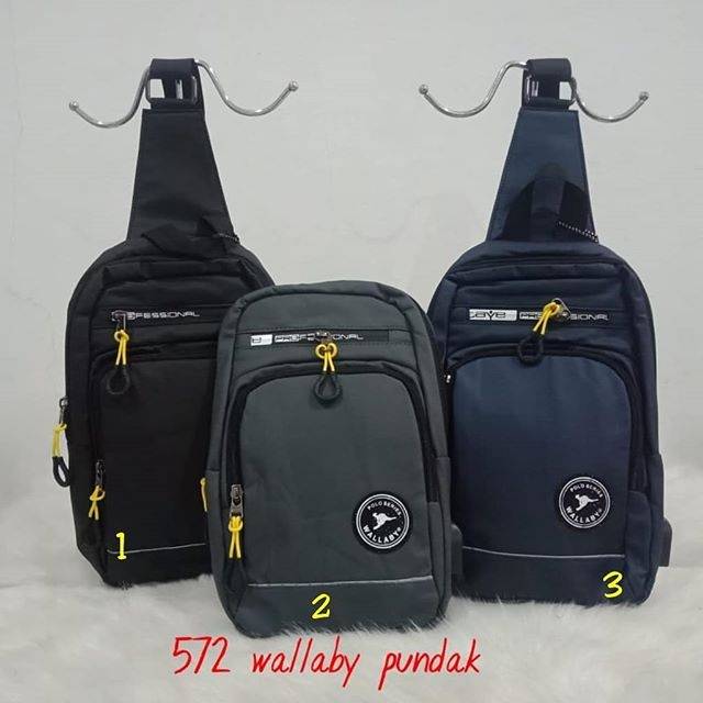 TAS SLEMPANG PUNDAK COWOK PRIA WALLABY IMPORT 572 ORI