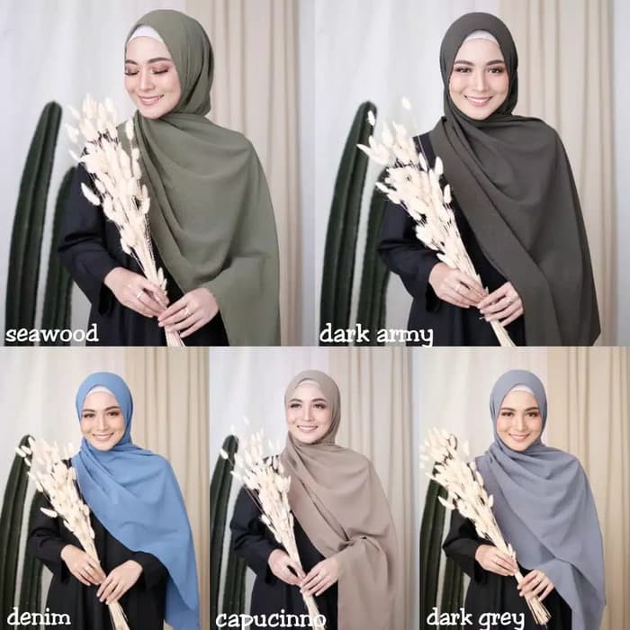 PASHMINA Sabyan tali Moscrepe Hijab instant tali bukan diamond crepe