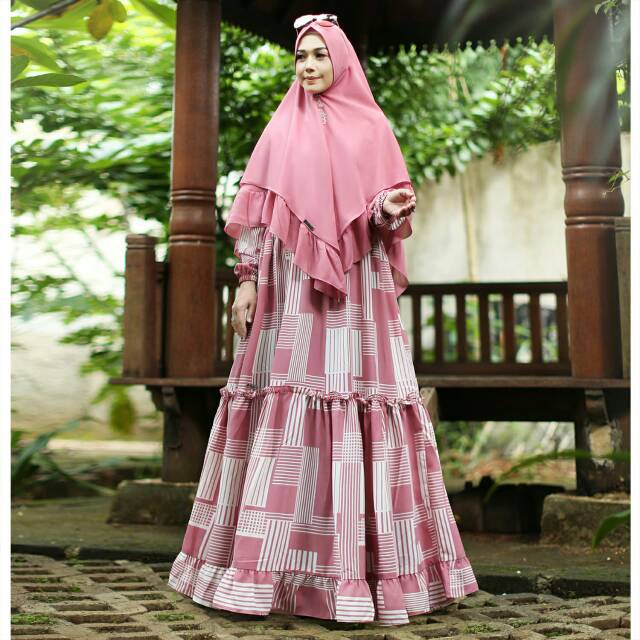 Gamis Syari Muslimah Woolpeach Premium Almira Original by Humaira
