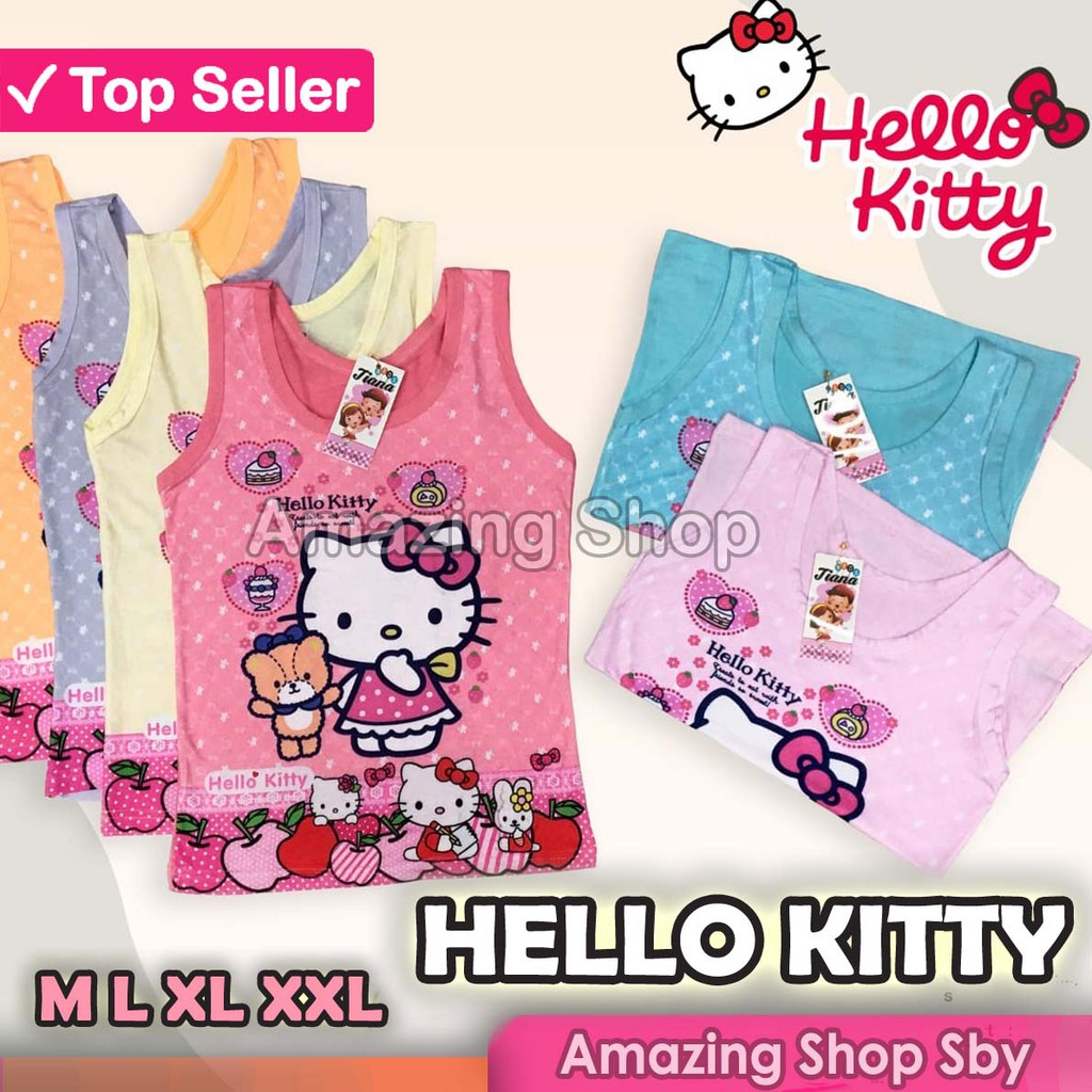 Tanktop Anak KARAKTER / Atasan Anak / Singlet Anak Karakter Hello Kitty LOL Murah Amazing Shop Surabaya