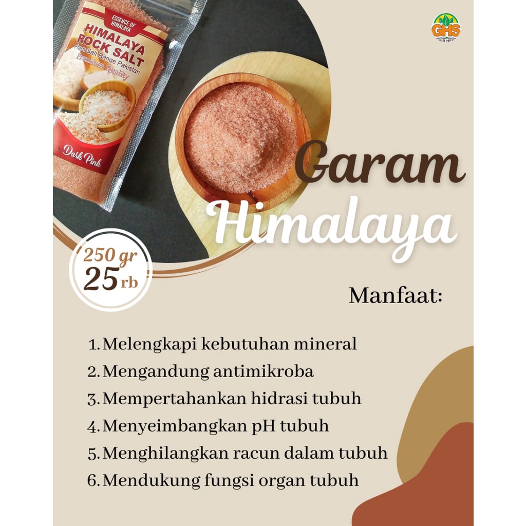 

Garam Himalaya Asli 250gr - 500gr Garem Himalaya Asli, Himsalt pink - himalayan Salt, Garam Halus