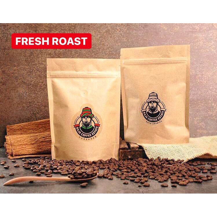 Kopi Robusta Aceh Gayo 150g Biji Bubuk Espresso Jamin Fresh Roast Souvenir Pack Raja Coffee 1982