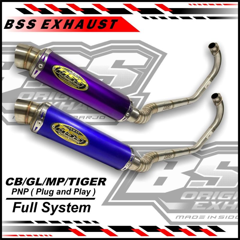 Knalpot BSS GL MP CB Tiger Anodesk Original BSS