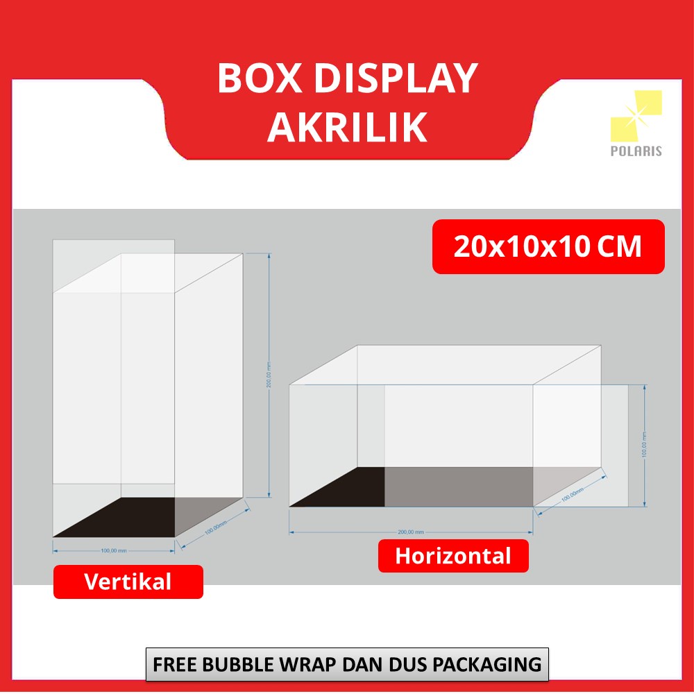 BOX DISPLAY ACTION FIGURE ACRYLIC - KOTAK MINIATUR AKRILIK STANDING - DIECAST PAJANGAN MINIFIGURE -  KOTAK HOT WHEELS 20X10X10 CM