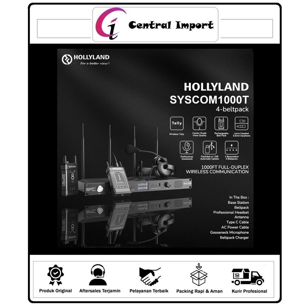 Hollyland Syscom 1000T 4 Beltpack Wireless Intercom Original