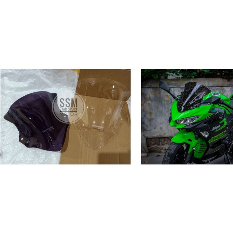 VISOR WINDSHIELD KAWASAKI NINJA 250 FI BARU FI 2018 2019 M MHR
