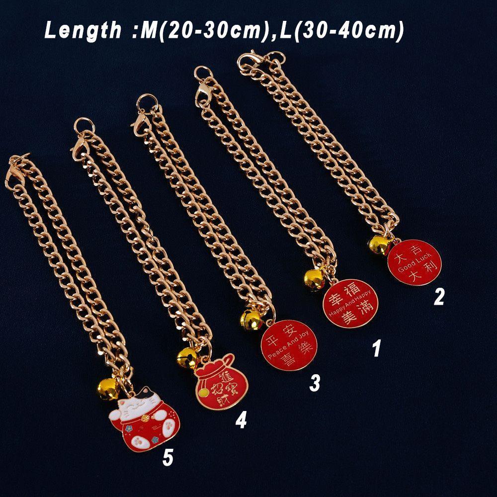 Suyo Kalung Rantai Warna Emas Untuk Anjing / Kucing