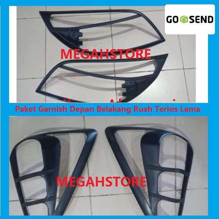 paket garnish depan belakang mobil rush /terios lama