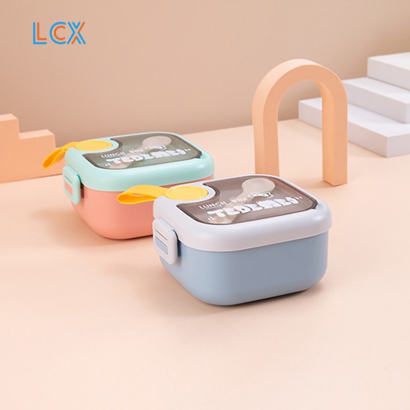 LCX Portabel Double-Layers Lunch Box kotak Makan Tahan Bocor Tempat Makan Lunch Box set Kotak Bekal VS-79