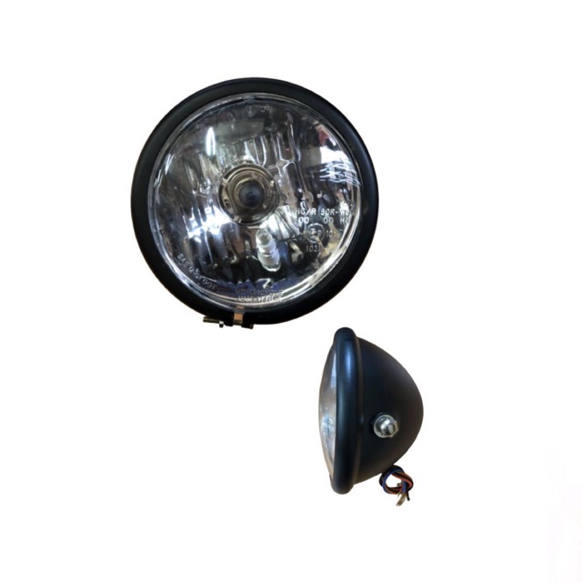 Lampu hd h4 jute hitam kaca bening bagus import