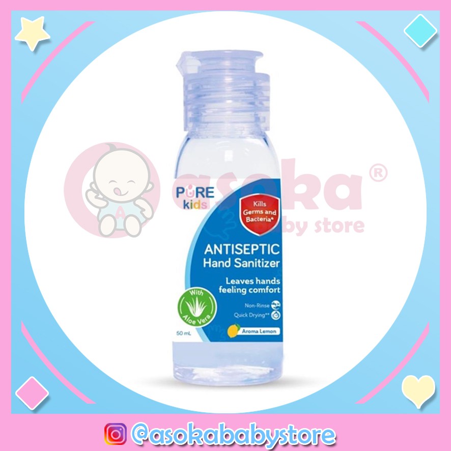 PureKids Antiseptic Hand Sanitizer Lemon - 50ml ASOKA