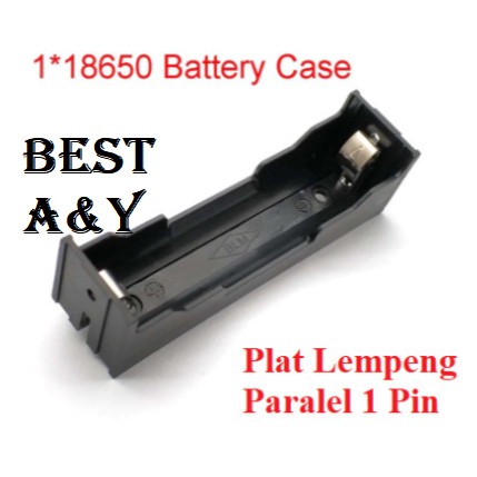 Holder baterai  Battery Plat Lempengan Kotak Casing Batere Paralel 1 slot 18650