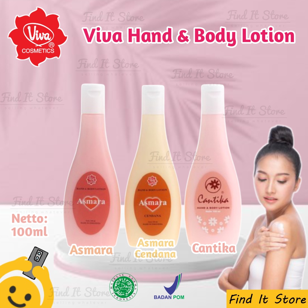 Viva Hand &amp; Body Lotion Asmara Cantika | Body Lotion | Pelembab Kulit Tubuh BPOM