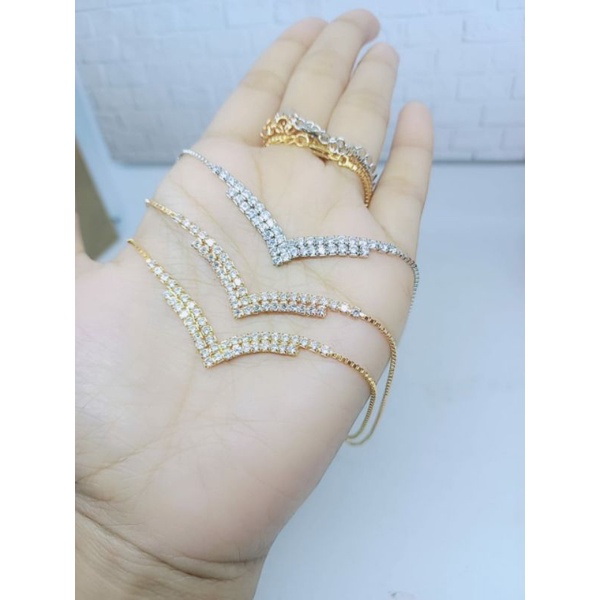 KALUNG PERAK ASLI SILVER 925 LAPIS EMAS/KALUNG KOYE ITALI LISTRING DOUBLE(MODEL FUJI)/ASLI SILVER/FASHION KALUNG