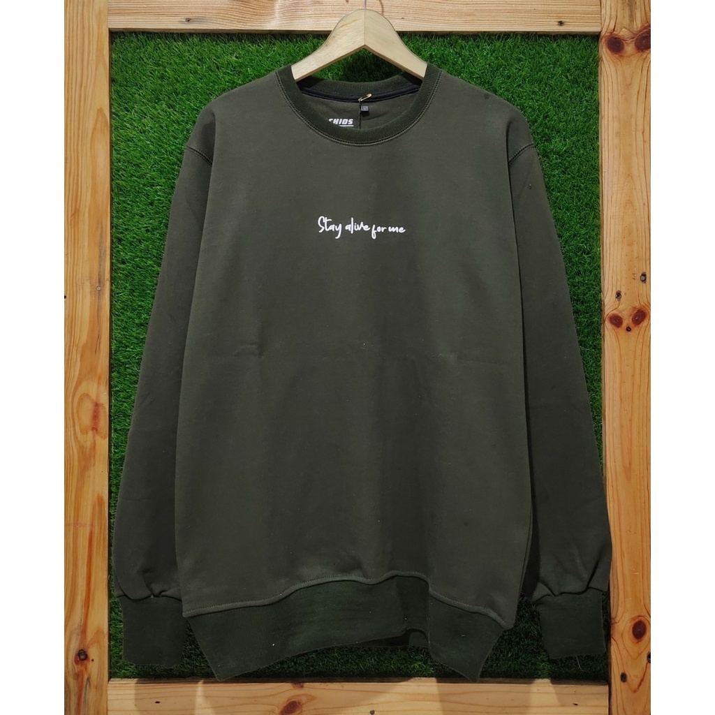 SWEATER CREWNECK Premium Cewek Cowok Jaket Pria Wanita switer Crewneck Laki Laki Perempuan Distro Bandung Bahan Katun OverSize Warna HITAM Ukuran M L XL XXL