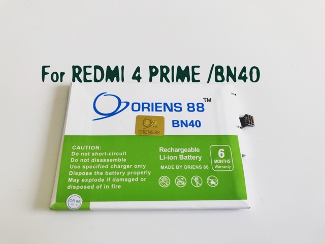 Baterai batre battery Xiaomi Redmi 4 Prime / Mi4 prime / BN40 double power/IC ORIENS88