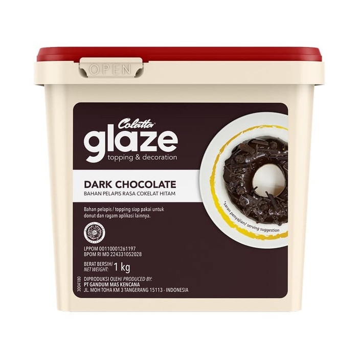 

Colatta Glaze Dark Toping Rasa Cokelat Hitam 1 Kg