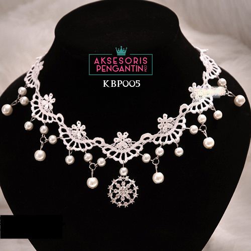 [READY STOCK] AKSESORIS WEDDING KALUNG PESTA NECKLACE PENGANTIN PUTIH KBP005