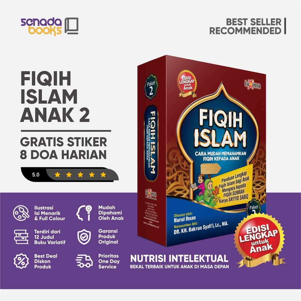 Paket Buku Pembelajaran Anak Islami - Seri Fiqih Islam Untuk Anak 2 - Usia SD SMP 6 sd. 15 Tahun