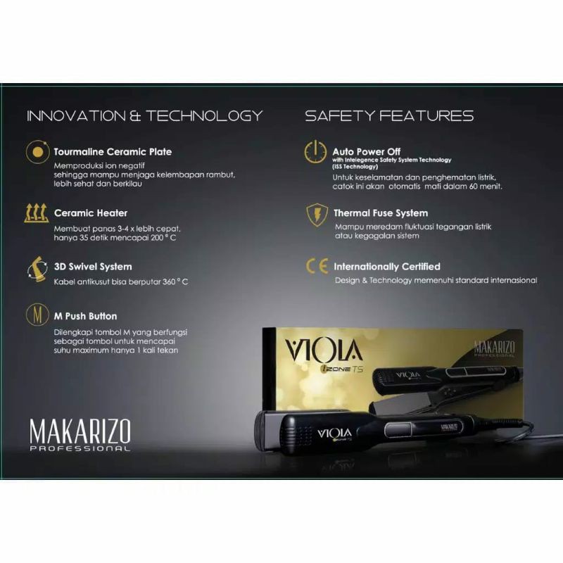 Makarizo VIOLA Catok Rambut Izone TS