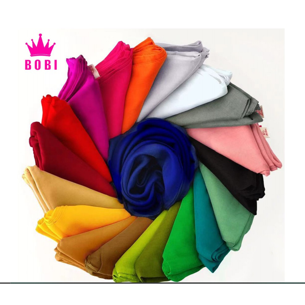 Hijab Segi empat Mei Chen / Hijab Variasi Warna / Kode JBL Polos Merk Bobi