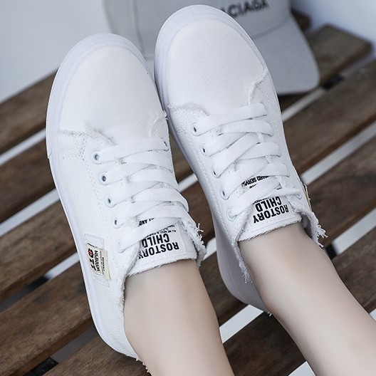 MOGYMOGY SHS003 Sepatu Sneakers Kasual Tali Bahan Jeans Woman Fashion Casual Shoes