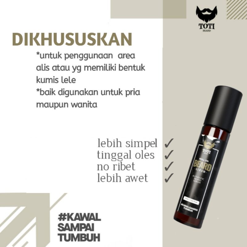 PENUMBUH BULU KHUSUS (ALIS &amp; KUMIS)/totibeardROLLON