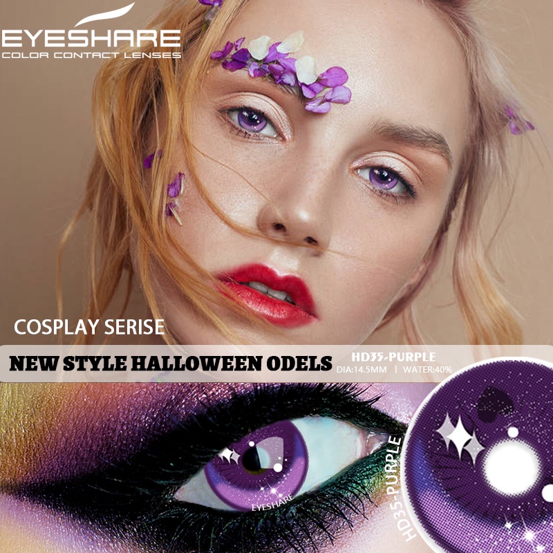 [✅COD] Softlens / Kontak Lensa berwarna kosplay game halloween anime softlens mata korea lens normal minus (0.00) HD45 series red/CRAZY color