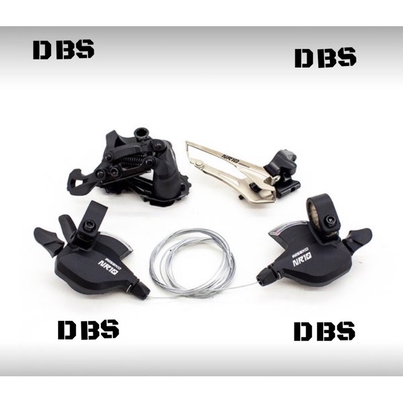 MINI GRUPSET 10 SPEED NISEKO NR10 SHIFTER FD RD 2 x 10SP