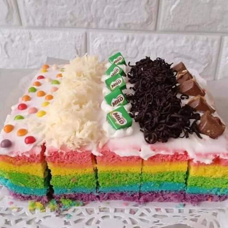 

Rainbow cake /bolu pelangi