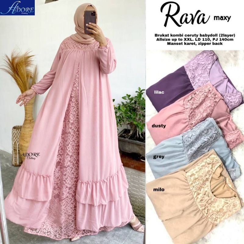 RAVA maxy  BROKADE 2 LAYER(motif brokade random)