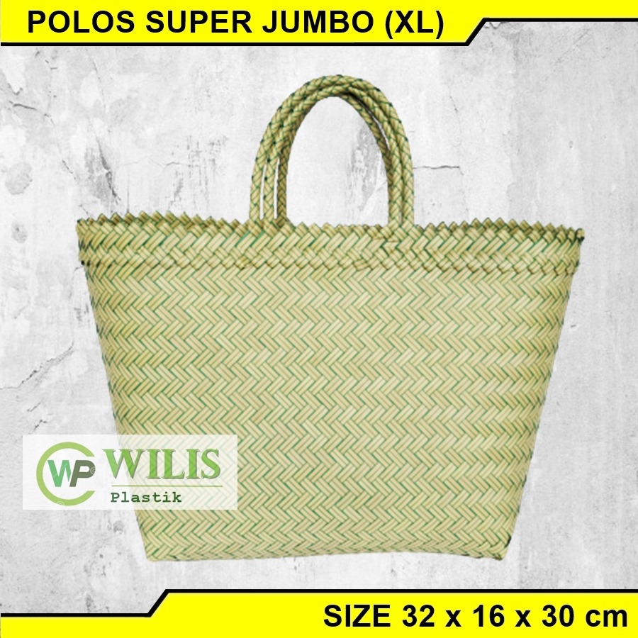 Tas Anyaman Plastik POLOS SUPER JUMBO / Tas Parcel Hampers Bingkisan