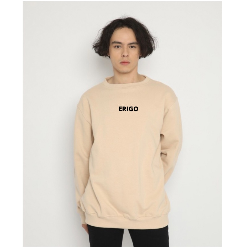 Sweatshirt pria sage green bahan tebal | Crewneck pria wanita murah | Sweter pria terbaru | Jaket viral tiktok | Sweater  aesthetic  | Sweater  vintage