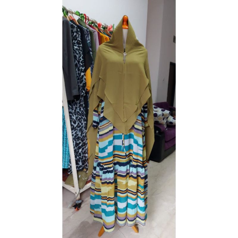 amara set 8 ori Umma Muslim busui gamis murah set syari murah Ori